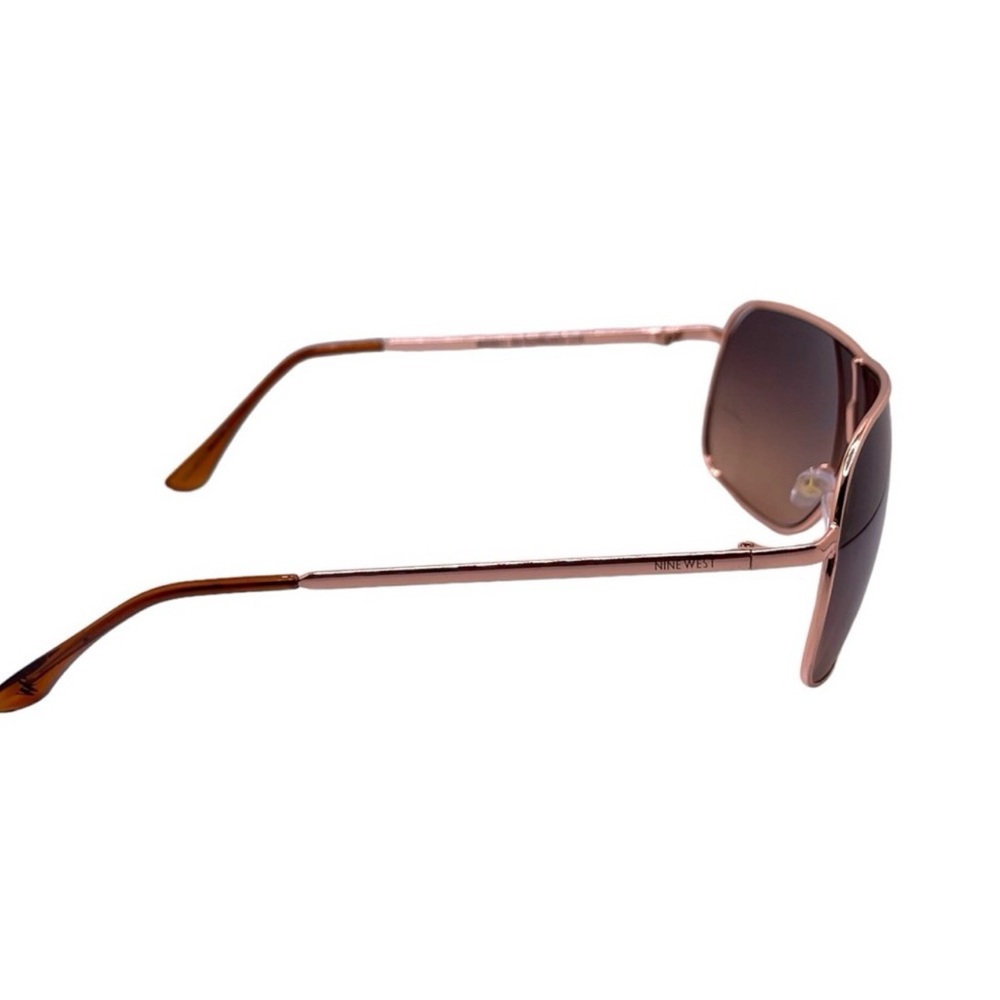 Nine West Rose Gold Metal Shield Sunglasses - Picture 3 of 12